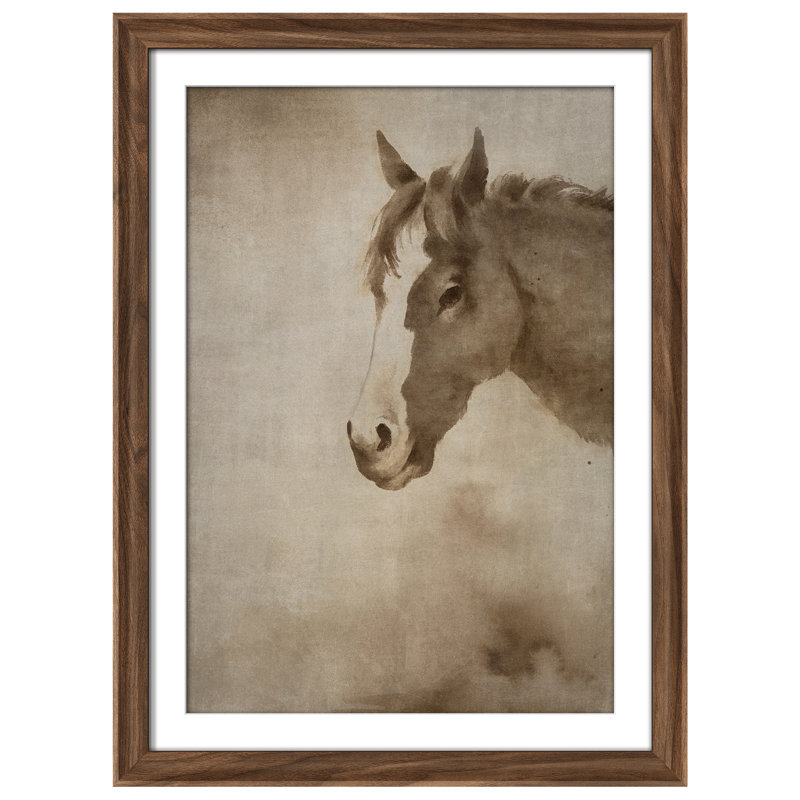 Art mural vintage rétro encadré pour chambre à coucher - 26 po x 36 po brun, Reproduction encadrée avec passe-partout