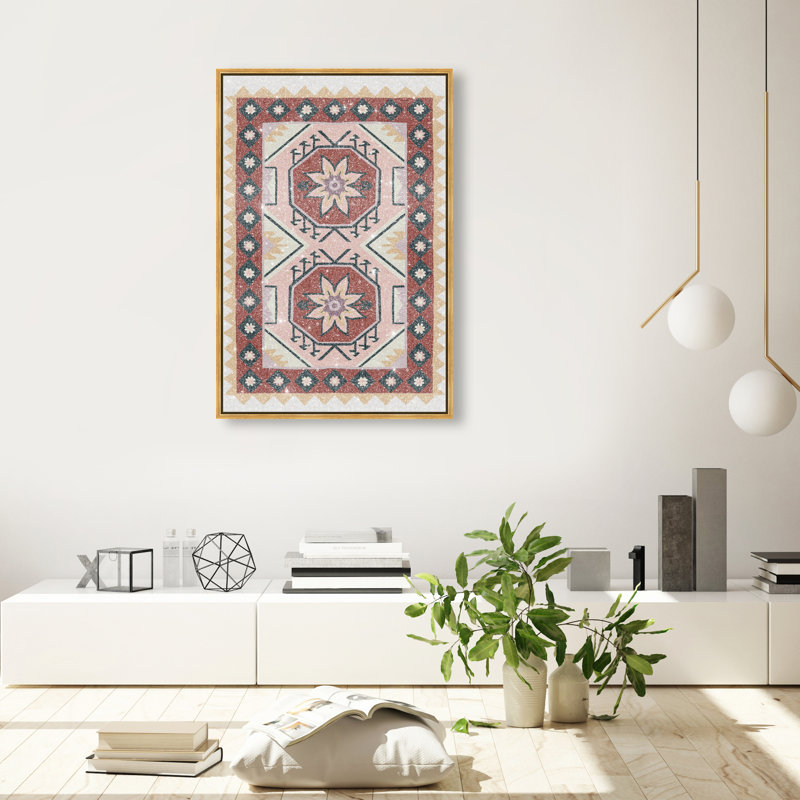 Daylight Damask Print by Oliver Gal, 16"H x 11"W, Gold Floater Frame