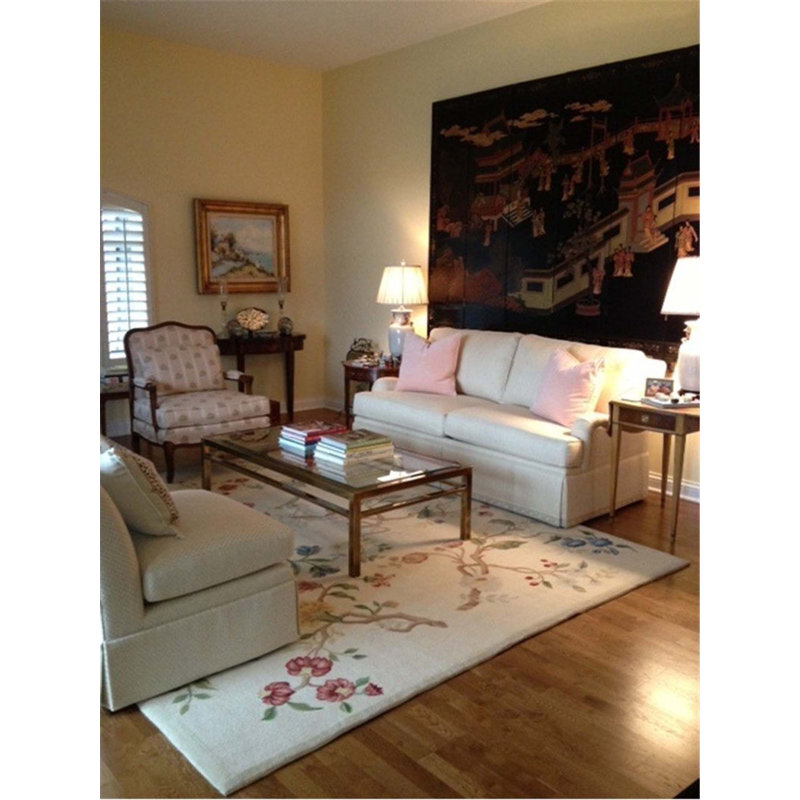 Wool Floral Area Rug, Rectangle 12'2" x 18'4"