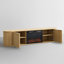 70" Boho Fluted Electric Fireplace Tv Stand With Adjustable Shelves-1254681826