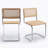 Crumley 18.1" H Mid-Century Modern Rattan Dining Chairs with Rattan Cane Backrest-667134368-662924843