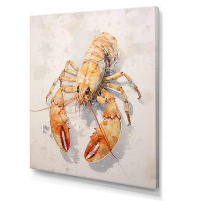«Homard broutant I» sur toile