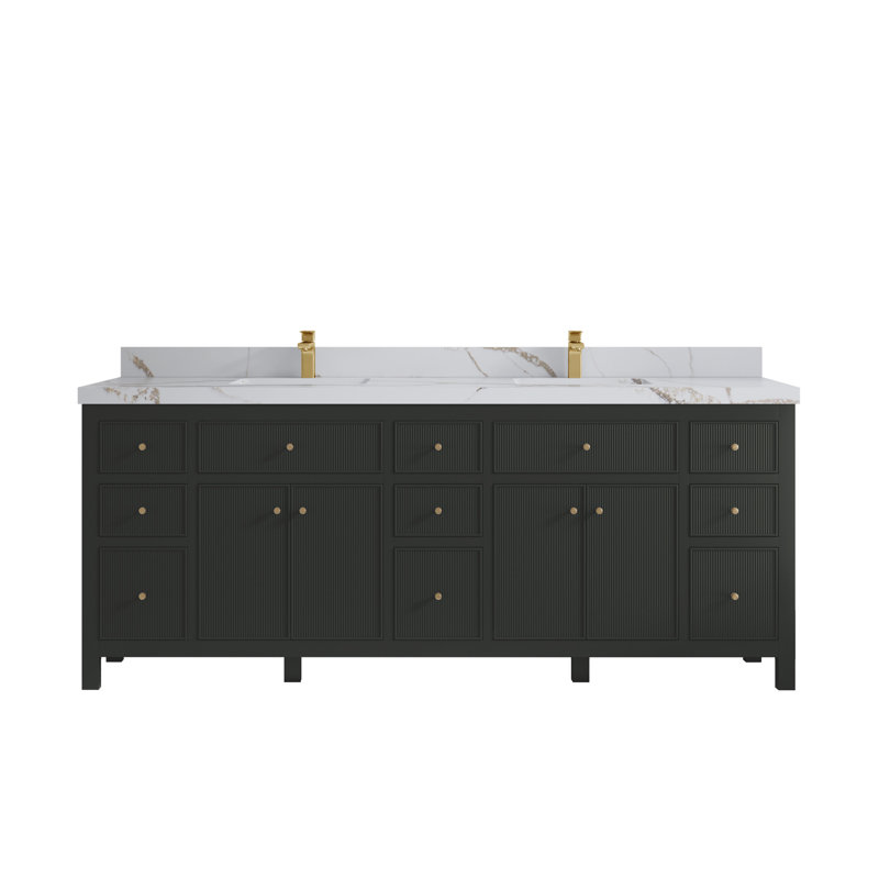Sonoma X P 22 po De salle de bain double Quartz,  Or Calacatta
