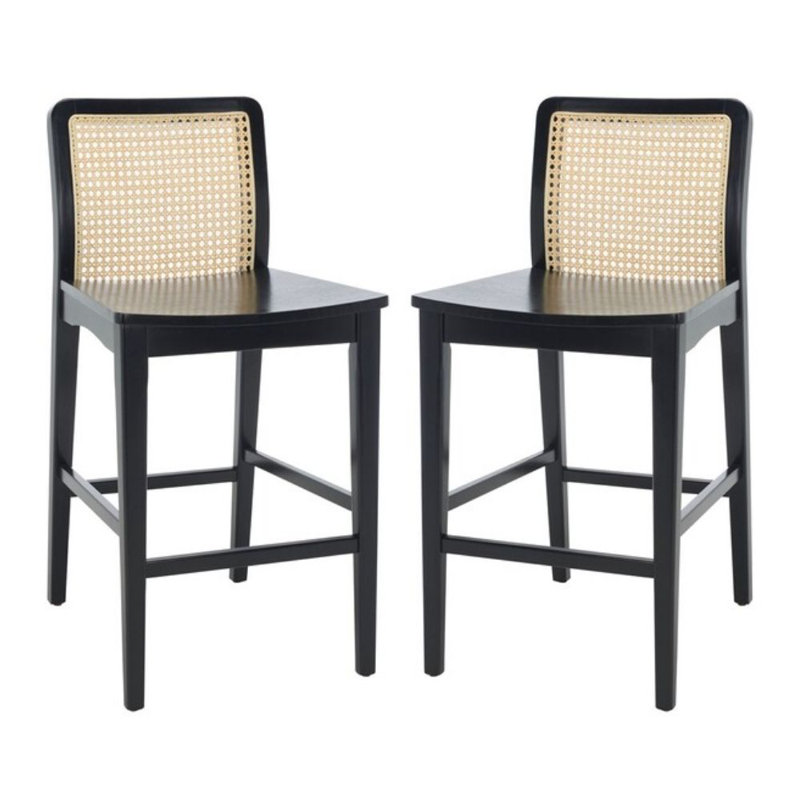 Tabouret de comptoir 25 po Benicio, Noir