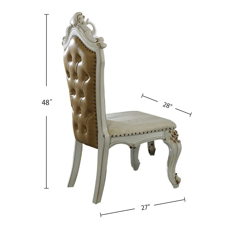 Chaise d'appoint capitonnée couleur caramel