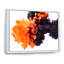 Orange et noir dansant des nuages d'encre - Photographie sur toile-67232661-67232643