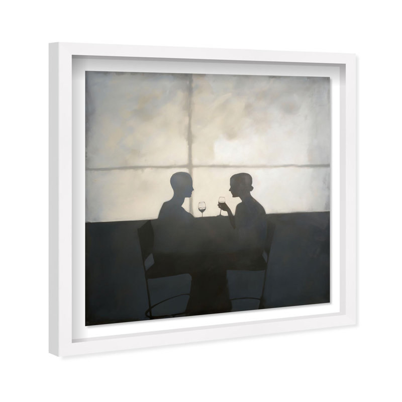Oliver Gal Love in Shadows Abstract - Luxury Shadowbox Framed Wall Art, 41.5" H x 41.5" W, White