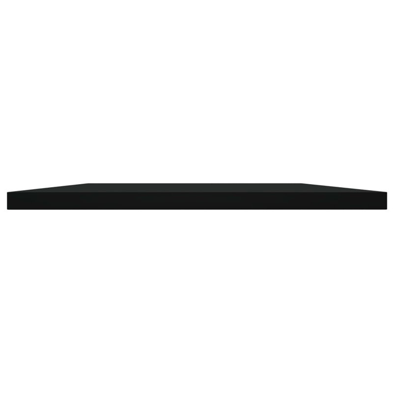 Bookshelf Boards 8 pcs Engineered Wood, Black, (8 Shelves) 0.6" H x 15.5" W x 15.5" D