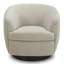 Fauteuil demi-tonneau pivotant rembourré Marcy-101378030