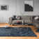Tapis géométrique bleu foncé Beveridge
