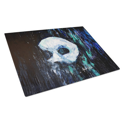 Cryptic Mask Glass Cutting Board