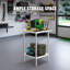 Table de préparation en acier inoxydable table de travail en métal robuste avec 3 niveaux de hauteur réglables-512507998