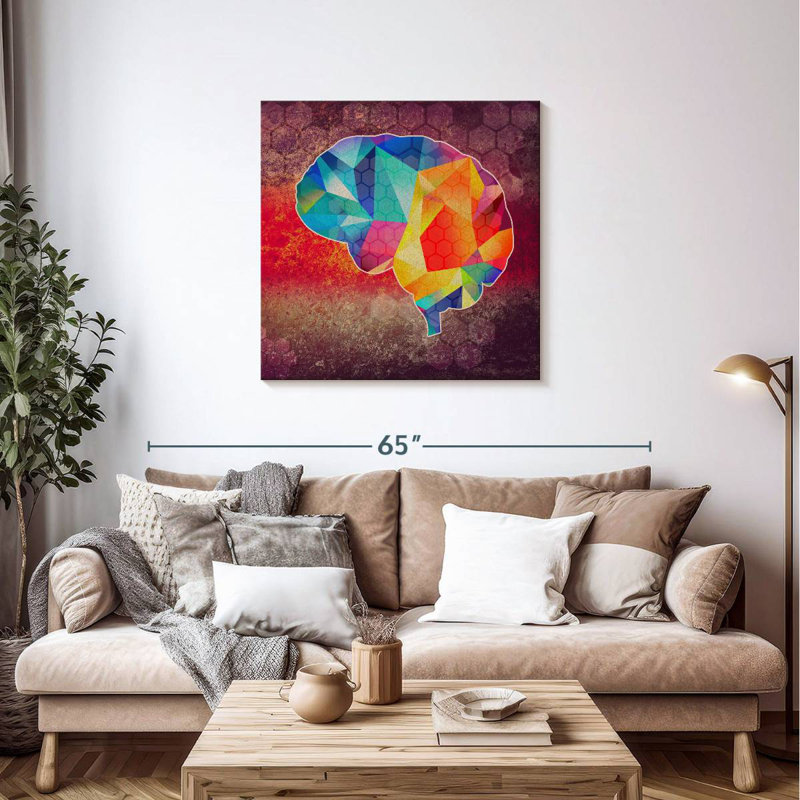 Arney Geometric Brain, 36" H x 36" W