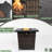 Wicker Square Fire Pit Table