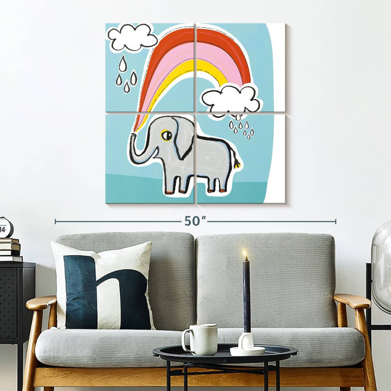 Ashelle Wild About You Elephant, H 32 po x l 32 po