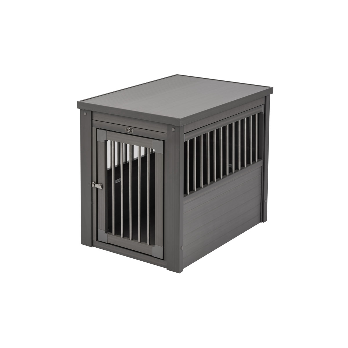 Condition photo showing New/Like New for Southwick ECOFLEX Furniture-Style Dog Crate End Table Design, Medium (25.2" H x 21.1" W x 29.5" D), Gray  