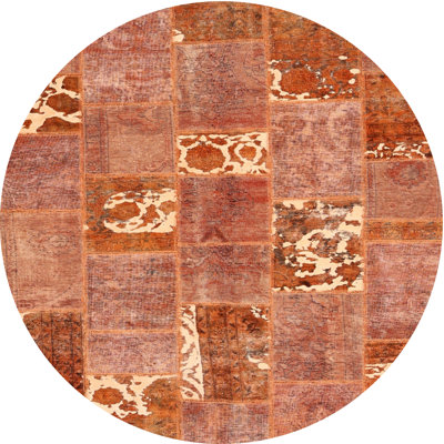 Tapis de zone crème/brun contemporain