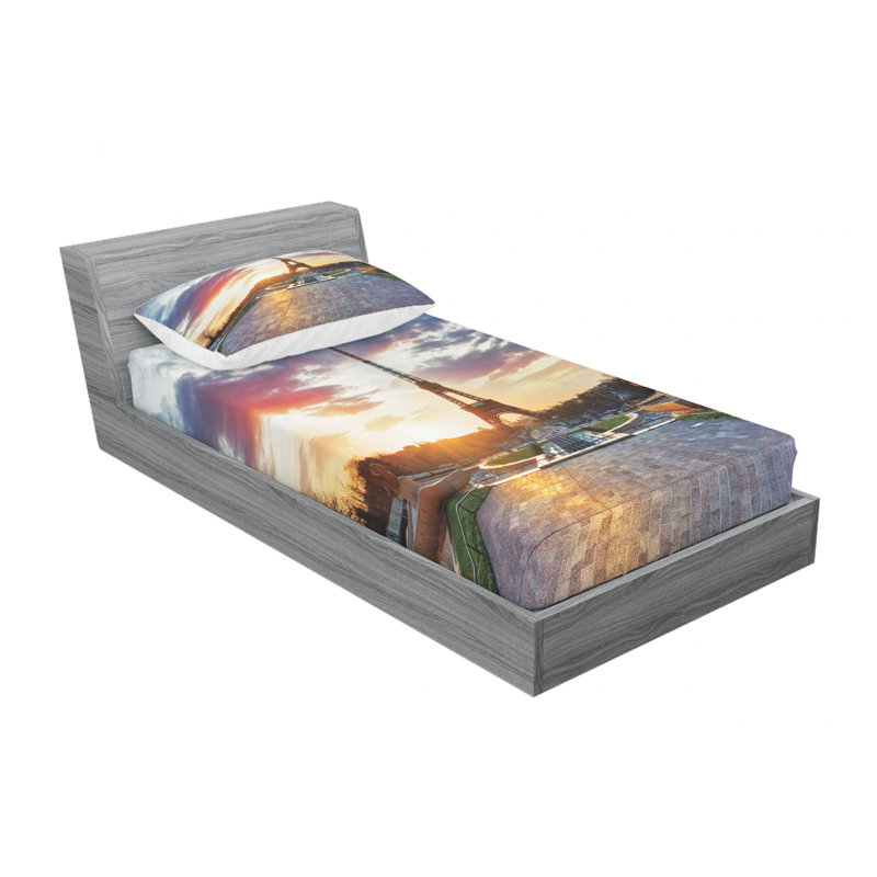 Microfiber Sheet Set, Twin Sheet Set with Fitted Sheet