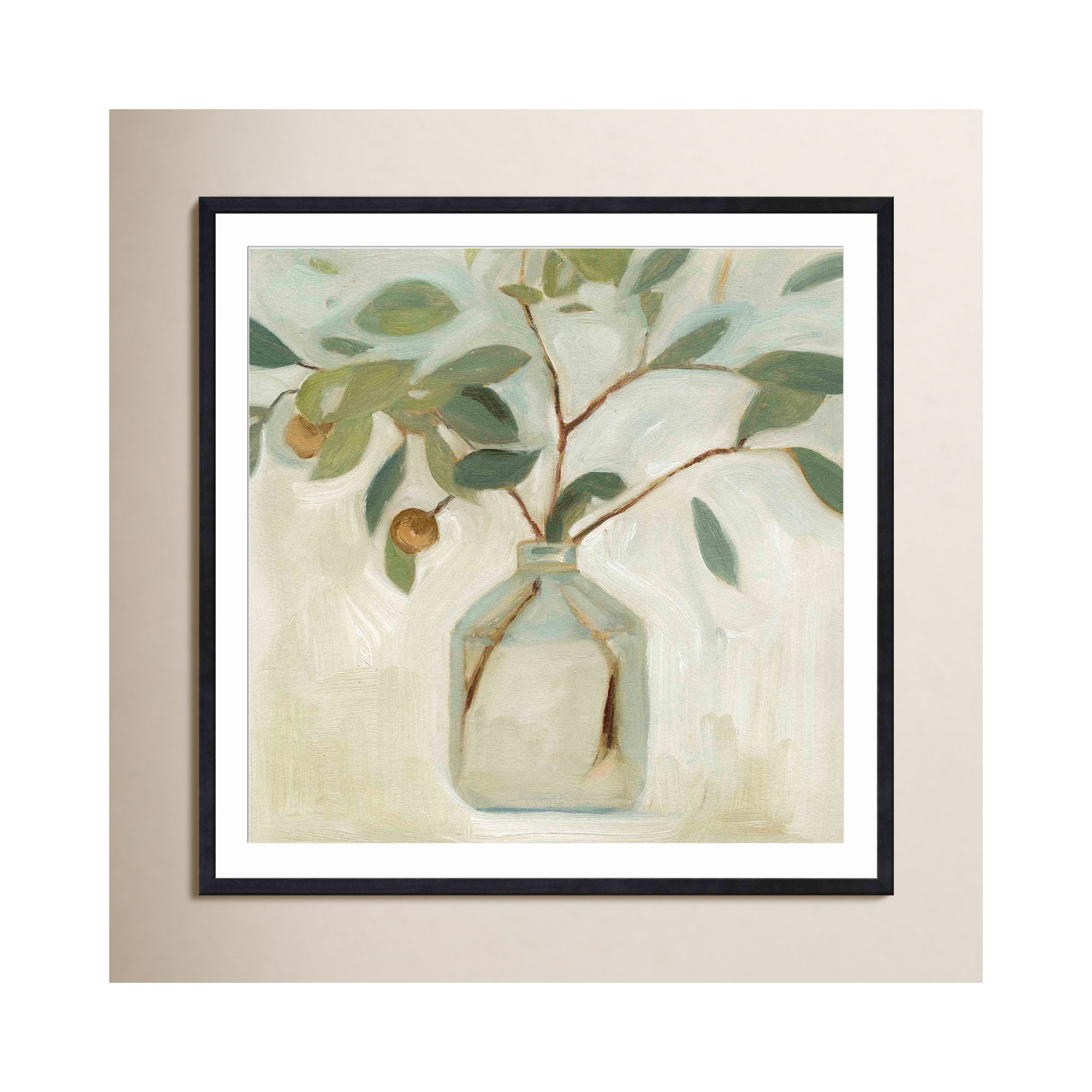 Neutral Arrangement I, Black, 20"H x 20"W