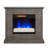 duraflame Wall Mantel Electric Fireplace, Weathered Gray