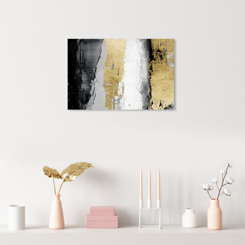 " Envision And Elevate Gold ", 24" H x 16" W, Wrapped Canvas