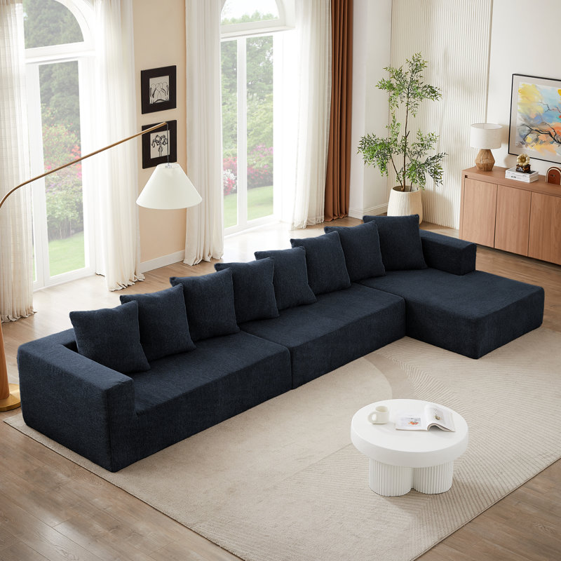 Canapé modulaire rembourré Jandorin, Orienté à droite