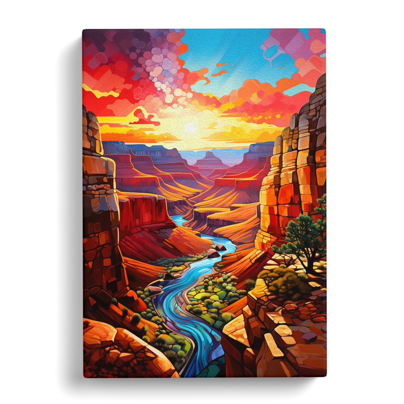 Grand Canyon Modern - Wrapped Canvas, 76cm H x 50cm W x 3cm D