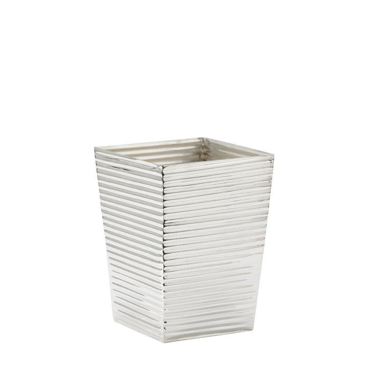 Carson 5 Gallons Waste Bin, Polished Nickel