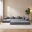Canapé-lit modulaire convertible en L modulaire de L 106,32 po avec lit escamotable en mousse à mémoire de forme, canapé configurable peu encombrant pour le salon-1358084451