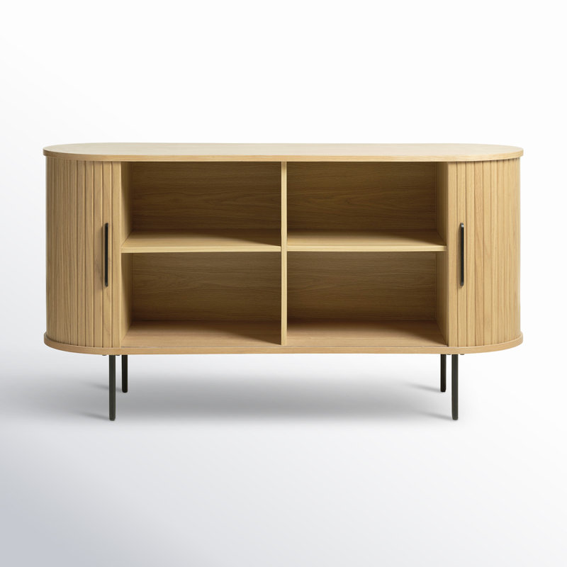 Iris 55'' Natural Oak Sideboard with Sliding Tambour Doors