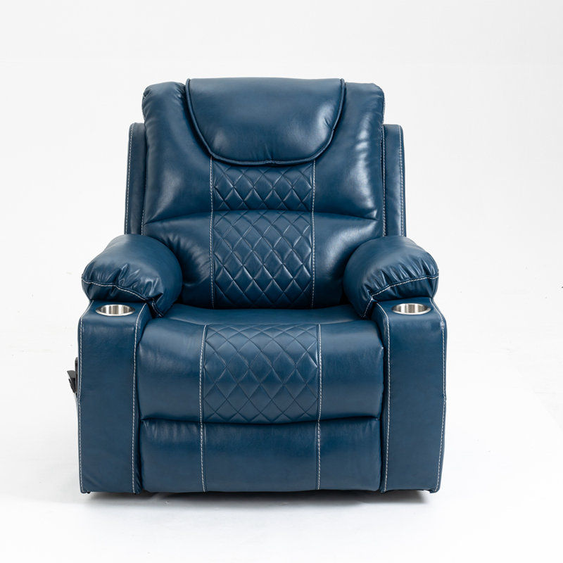 Motor Lift Recliner with Multi-Function Massage, Blue