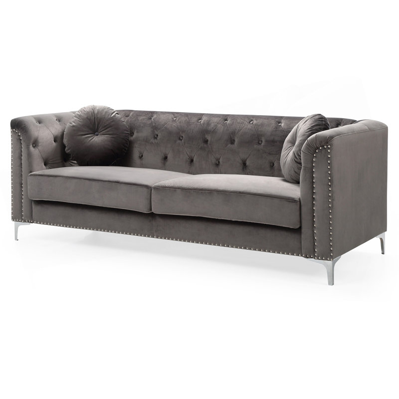 Élégant canapé contemporain gris foncé