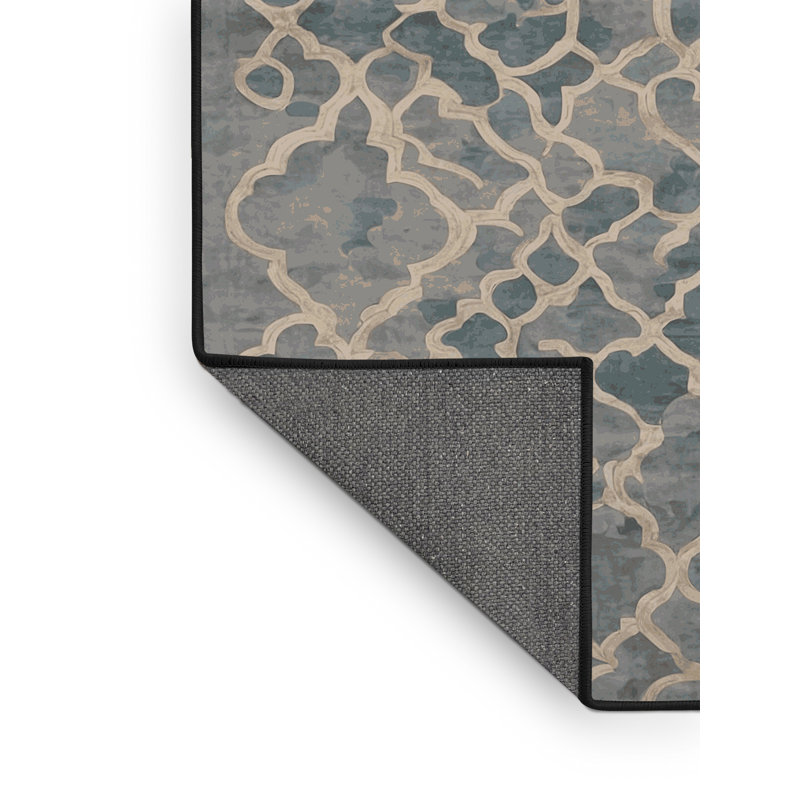 Tapis gris soyeux et moelleux, Rectangle 8 pi x 10 pi