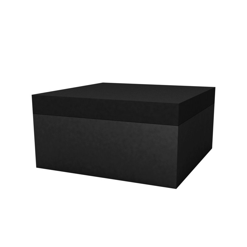 Jut Outdoor Ottoman with Cushion, Black