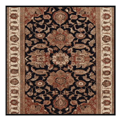 Machine Washable Persian Brown Area Rug