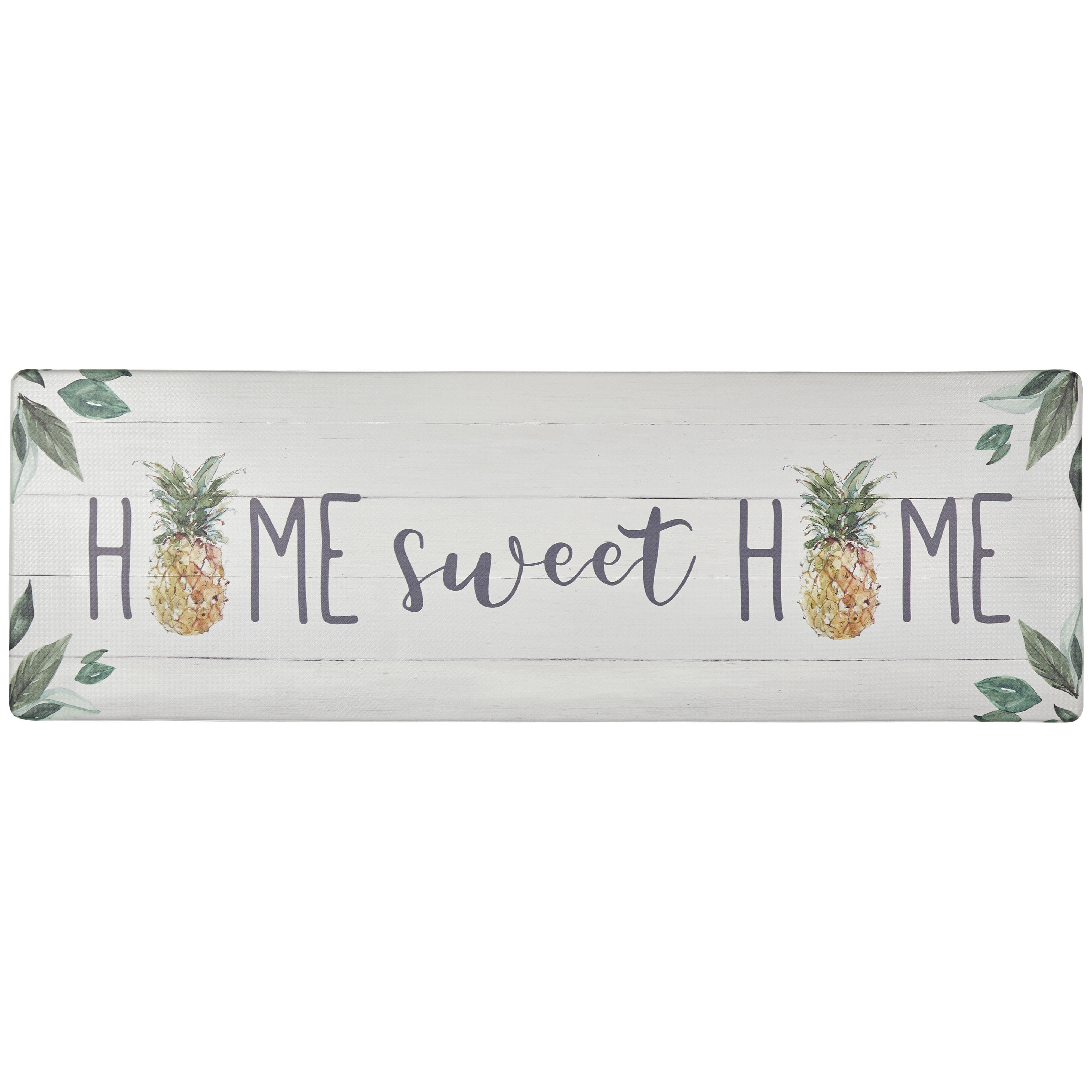 Nicole Miller Anti-Fatigue Kitchen Mat - Gold Pineapple Print