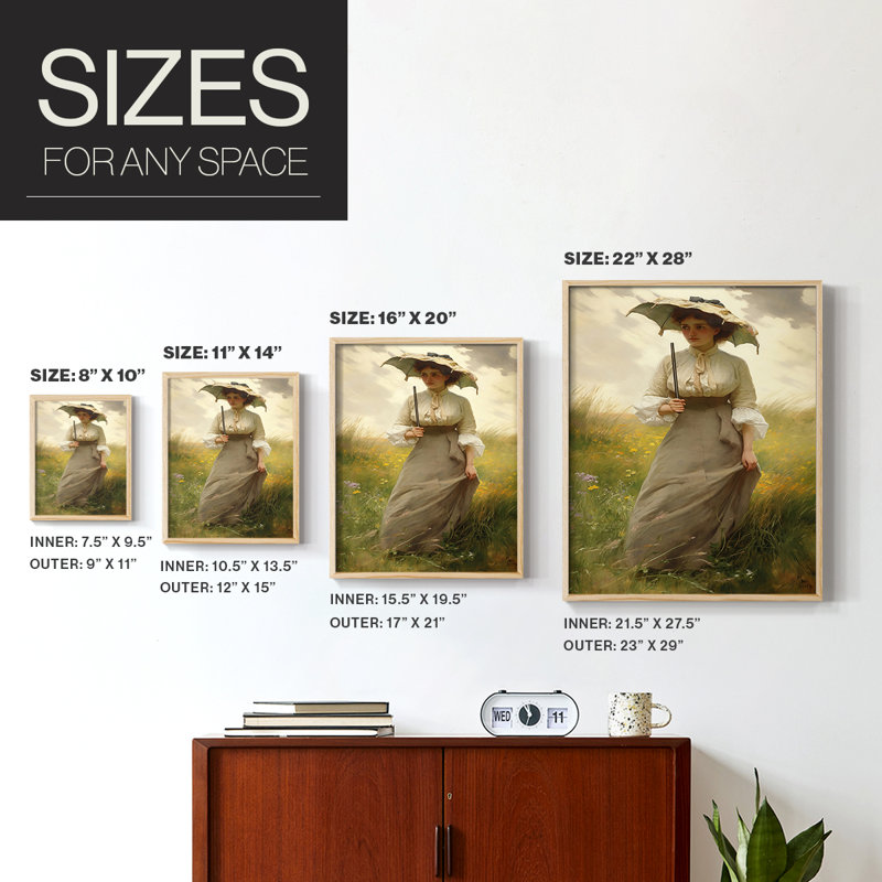 Reproduction encadrée WOMEN Series CML XXIV - bois massif, Naturel, H 11 po x l 9 po