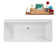 67" Streamline Soaking Freestanding Tub and Tray With Internal Drain
