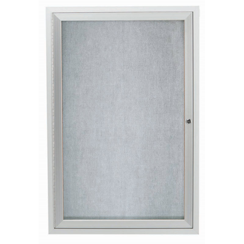 Tableau d'affichage mural extérieur pour l'extérieur, Aluminium anodisé satin transparent, Un, H 48 po x l 36 po