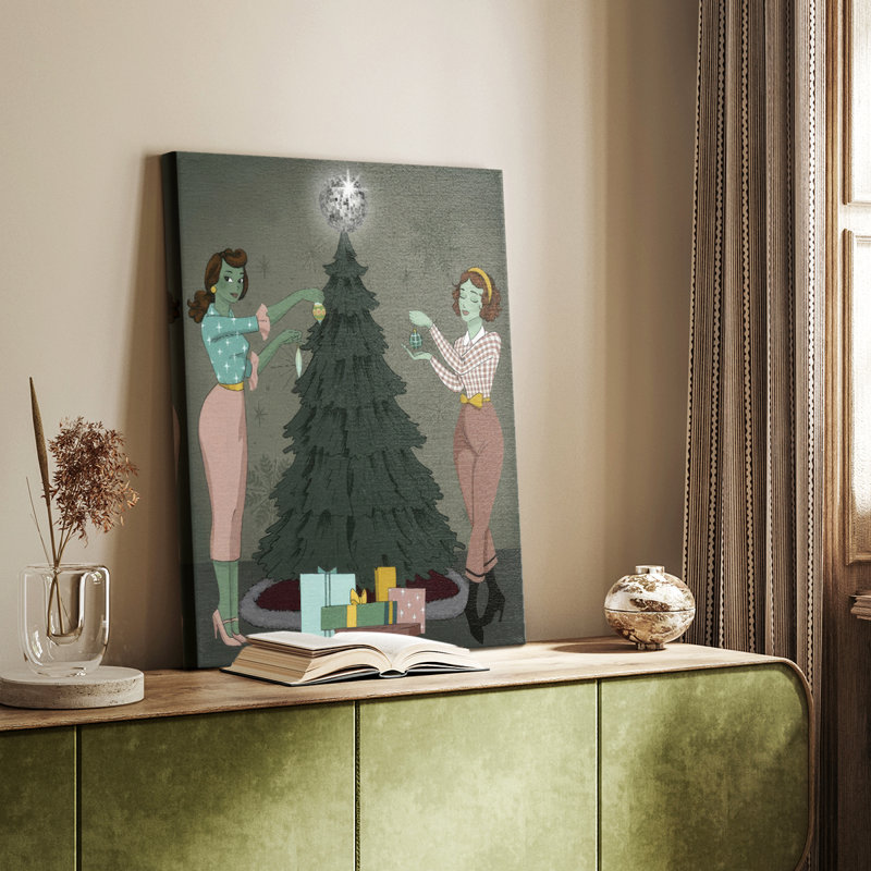 Futur Noël II - Cavas enveloppés de galerie, H 12 po x l 8 po