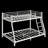 twin over full bunk bed WHITE