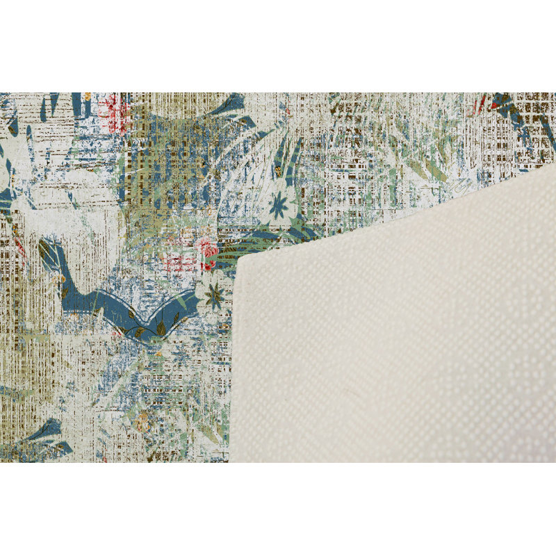 Stylish Woven Carpet (4.6 x 7.2 Feet), 100% Polyester, 0.4 in Pile Height | Antibacterial, Non-Slip Underside, Machine Washable | 3D Digital Print Design | Perfect for Living Room, Bedroom, & Dining Areas