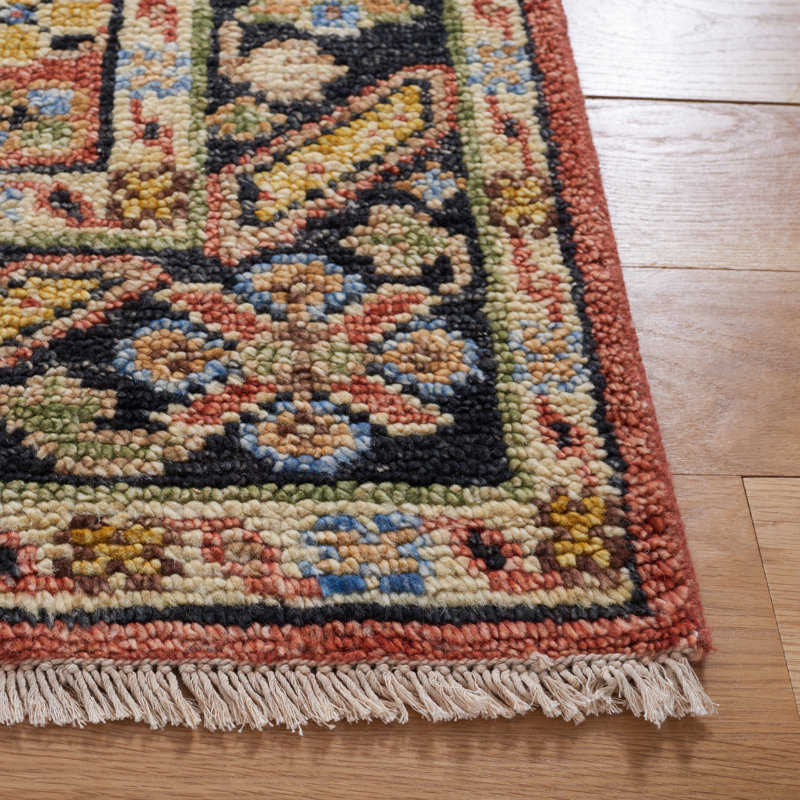 Samarkand 172 Area Rug In Rust / Blue, Rectangle 6' x 9'
