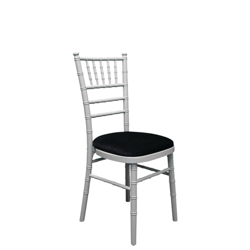Arrington 43cm H Polyester Blend Upholstered Ladder Back Side Chair, Black, Grey