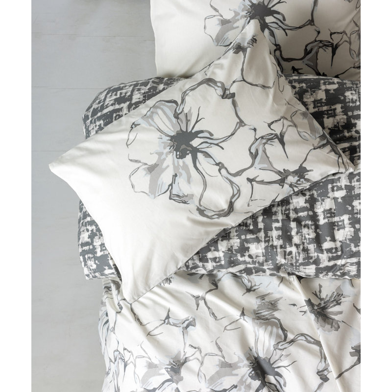 Cotton Blend Abstract Duvet Cover Set with Pillowcases, Double Duvet Cover + 2 Standard Pillowcases