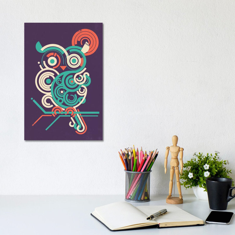 Owl 2.0 by Jay Fleck - Wrapped Canvas Print, 20.32 cm H x 30.48 cm W