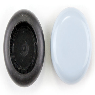 Magic Sliders - Paquet de 4 disques coulissants adhésifs en polymère gris de 2,38 po