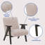 Chaise d'appoint moderne en sherpa avec structure en bois espresso-533762786