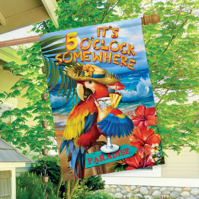 5 O'Clock Paradise Summer House Flag