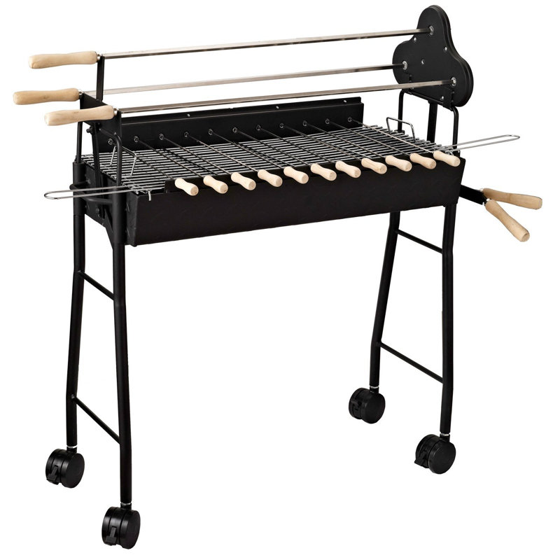 Barbecue au charbon portatif 30 po 2 en 1 Outsunny